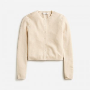 J.Crew Cardigan sweater in TENCEL™-lyocell Natural Clearance | 40TNHOULP