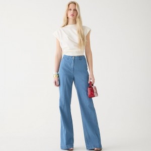 J.Crew Carolina flare chambray pant Fairlakes Wash Clearance | 35SCAUEGO