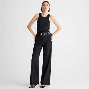 J.Crew Carolina flare pant in lightweight wool blend Black Factory Promo | 65GXVLYOJ