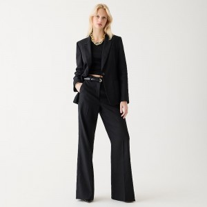 J.Crew Carolina flare pant in stretch linen blend Black Outlet Online | 72RKWHMLP