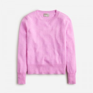 J.Crew Cashmere classic-fit crewneck sweater Hthr Neon Orchid Factory Promo | 60EDFAVRQ