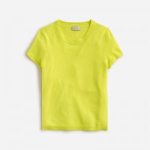 J.Crew Cashmere relaxed T-shirt Lemon Sorbet Outlet | 92LPCQWFN