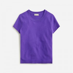 J.Crew Cashmere relaxed T-shirt Neon Purple Factory Outlet | 58TFLEJHO