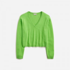 J.Crew Cashmere relaxed cropped V-neck sweater Jungle Juice Factory Promo | 60WODKNQA