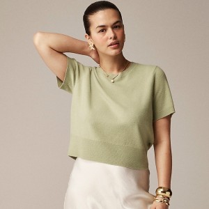 J.Crew Cashmere shrunken T-shirt Pale Surplus Online | 85UFHSRLE