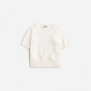 J.Crew Cashmere shrunken T-shirt Snow Online | 83ZRQNDAU