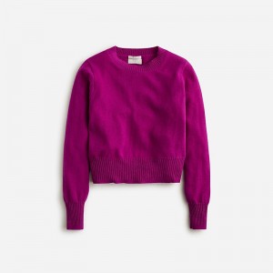 J.Crew Cashmere shrunken crewneck sweater Magenta Grape Outlet Online | 75PLYOARS