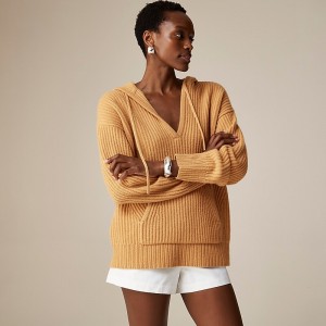 J.Crew Cashmere thick-knit hoodie Sandy Shore Clearance | 46RKGYQSZ