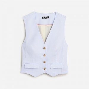 J.Crew Classic vest in stretch linen blend Peri Breeze Clearance | 40LGKOXSJ