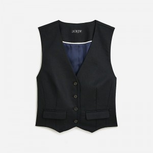 J.Crew Classic vest in stretch linen blend Black Clearance | 46JDOLHSE