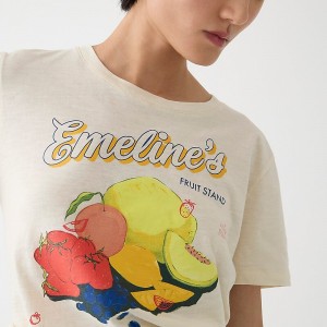 J.Crew Classic-fit "fruit stand" graphic T-shirt Fruit Stand Honeycomb Online | 80BYLUVAI