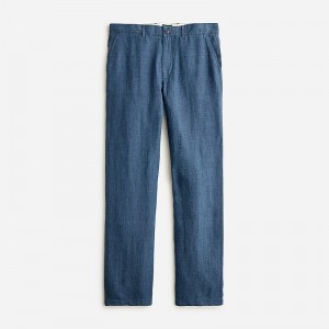 J.Crew Classic-fit linen trouser Nolan Dusty Blue Indigo USA | 10CZUQVRX