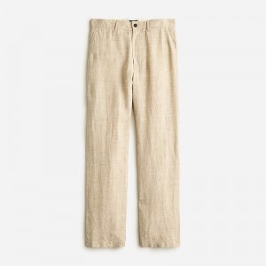 J.Crew Classic-fit linen trouser Nolan Natural Tan Clearance | 32UXWPFMJ