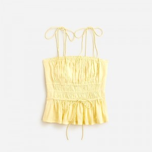 J.Crew Clio top in textured gauze Fresh Lemon Clearance | 38LDQHICF