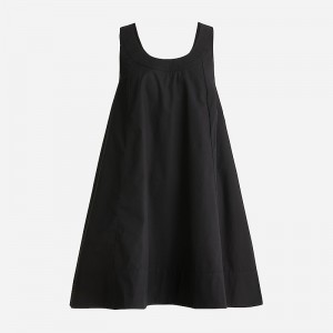 J.Crew Collection embellished shift dress in cotton poplin Black Factory Outlet | 58MBXJPGD