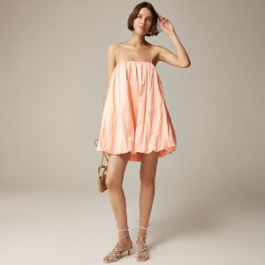 J.Crew Collection mini bubble dress in satin Brilliant Peony USA | 15XVWTFKQ