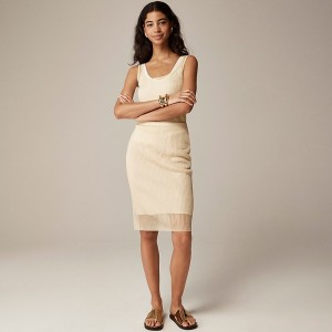 J.Crew Collection sheer layered sweater-skirt Sand Online | 09YNDQLEA