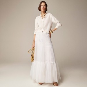 J.Crew Collection tiered tulle skirt White Outlet Online | 79YGETXZD