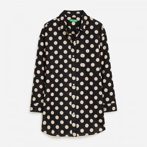 J.Crew Cotton voile beach shirt Black Dot Sale | 26VNDUMIA