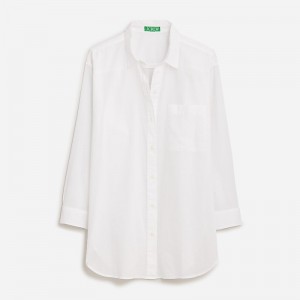 J.Crew Cotton voile beach shirt White Online | 86LEXRNSU