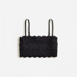 J.Crew Cropped crochet tube top Black Online | 84NVKDAMB