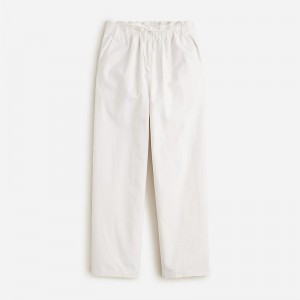 J.Crew Drawstring pant in cotton blend White Clearance | 45FLOEQHC