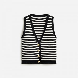 J.Crew Emilie sweater-vest Black Ivory Factory Promo | 62HVJWRTN