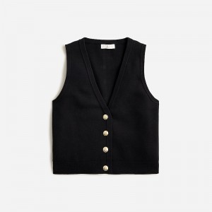 J.Crew Emilie sweater-vest Black Sale | 20XNYIJUF