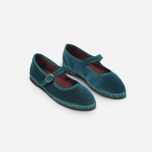 J.Crew Flabelus Antonia Mary Janes Green Online | 05IXTNSMK