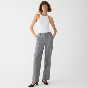 J.Crew Full-length Sydney wide-leg pant in four-season stretch Hthr Graphite Outlet | 98ZTVHBWX