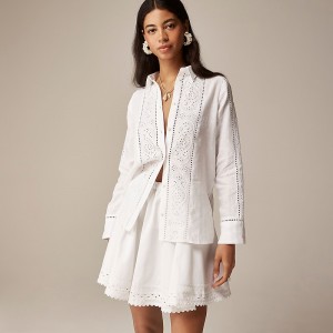 J.Crew Garçon classic shirt in eyelet linen White Outlet Online | 76ZXJKOIR