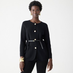 J.Crew Giselle sweater-blazer Black Outlet | 97AQZVNTO