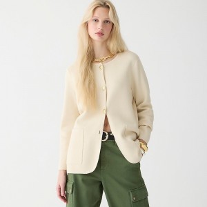 J.Crew Giselle sweater-blazer Bleached Sand Outlet | 95AXWHCOI