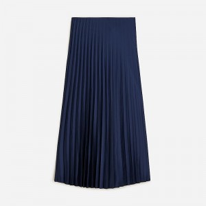 J.Crew Gwyneth pleated slip skirt Navy Factory Promo | 67QDNPKVJ