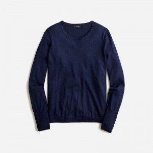 J.Crew Halle crewneck sweater Navy Outlet | 94WOQLZDI