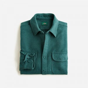 J.Crew Heavyweight chamois workshirt Green Chamois Clearance | 42MJCWZSV