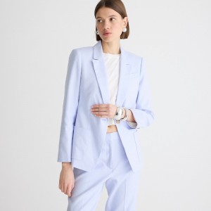 J.Crew Helena blazer in stretch linen blend Peri Breeze Online | 86BMFXERW