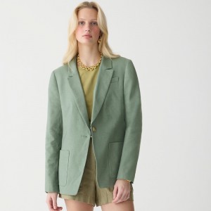 J.Crew Helena blazer in stretch linen blend Green USA | 10VNAKCWO