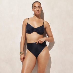 J.Crew High-rise bikini bottom Navy Sale | 25ASJERGC