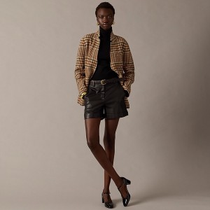 J.Crew High-rise faux-leather short Black Factory Outlet | 51PYDCSWN