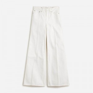 J.Crew High-rise superwide-leg jean White Denim Factory Promo | 64PEXVSOF