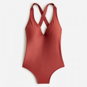 J.Crew High-support cross-back one-piece Warm Chimney Clearance | 34QZIKPUX