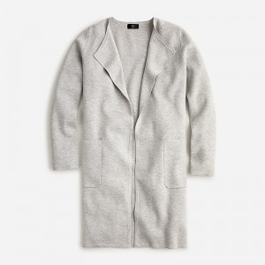 J.Crew Juliette collarless sweater-blazer Hthr Dove Sale | 28WRXYDJL