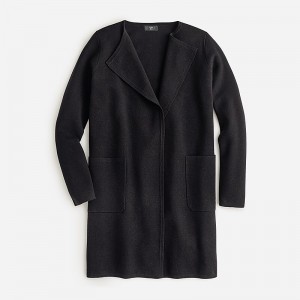 J.Crew Juliette collarless sweater-blazer Black Clearance | 40QYZTXEC