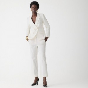 J.Crew Kate straight-leg pant in bi-stretch cotton blend Ivory Sale | 27SRKXJAW