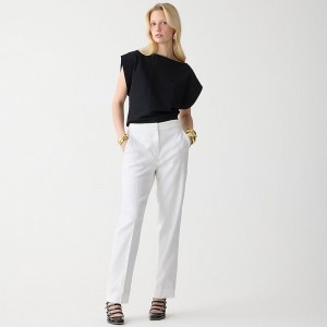 J.Crew Kate straight-leg pant in stretch linen blend White Online | 81DAMTOGI