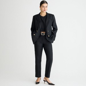 J.Crew Kate straight-leg pant in stretch linen blend Black Clearance | 41TVZXIAO