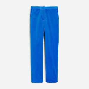 J.Crew Kate straight-leg pant in stretch velvet Brilliant Cobalt Sale | 23DEXKBOT