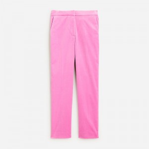 J.Crew Kate straight-leg pant in stretch velvet Pressed Dahlia Clearance | 37BPMHSGO