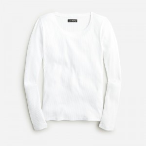 J.Crew Long-sleeve crewneck T-shirt vintage rib White Outlet | 97ZHREDPW